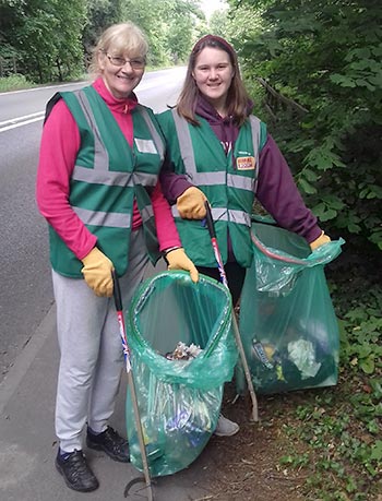 Sharon and Evie from the Crewe Clean Team